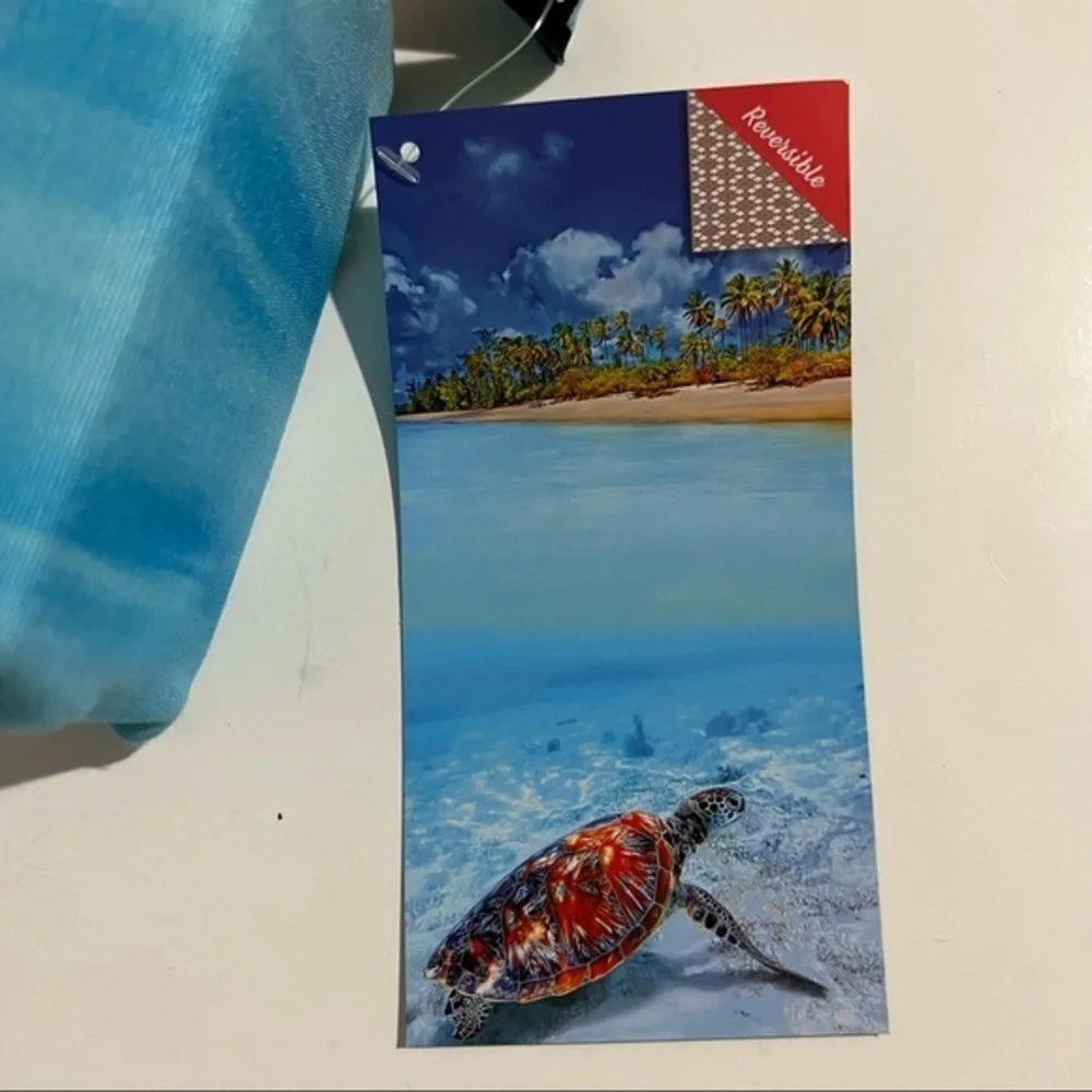 Whitley Willows Sea Turtle Print Packable Microfiber Travel Yoga Towel New